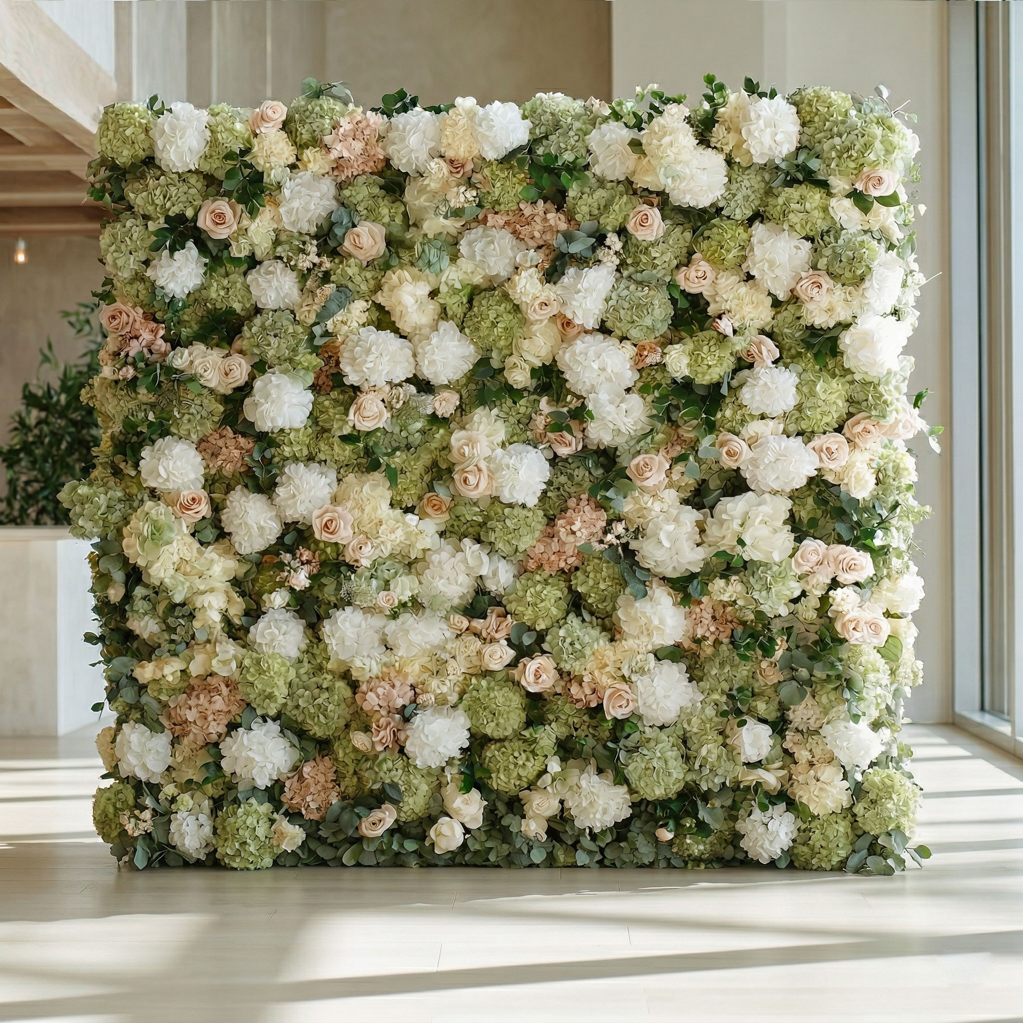 Ivory Bloom flower wall — view 1